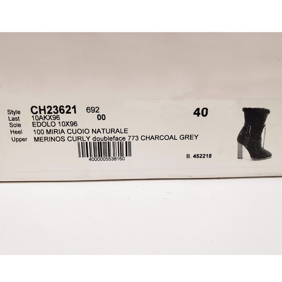 CHLOE ANKLE BOOTS DRAWSTRING SHEEPSKIN FOLD OVER BOOTIES sz 40 9.5 - Picture 10 of 11